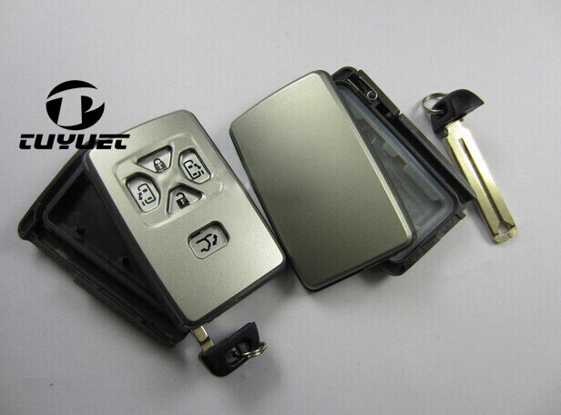 Brand Replacement Smart Remote Key Shell 5 Buttons For Toyota Previa Alphard Prius Key Card FOB Case