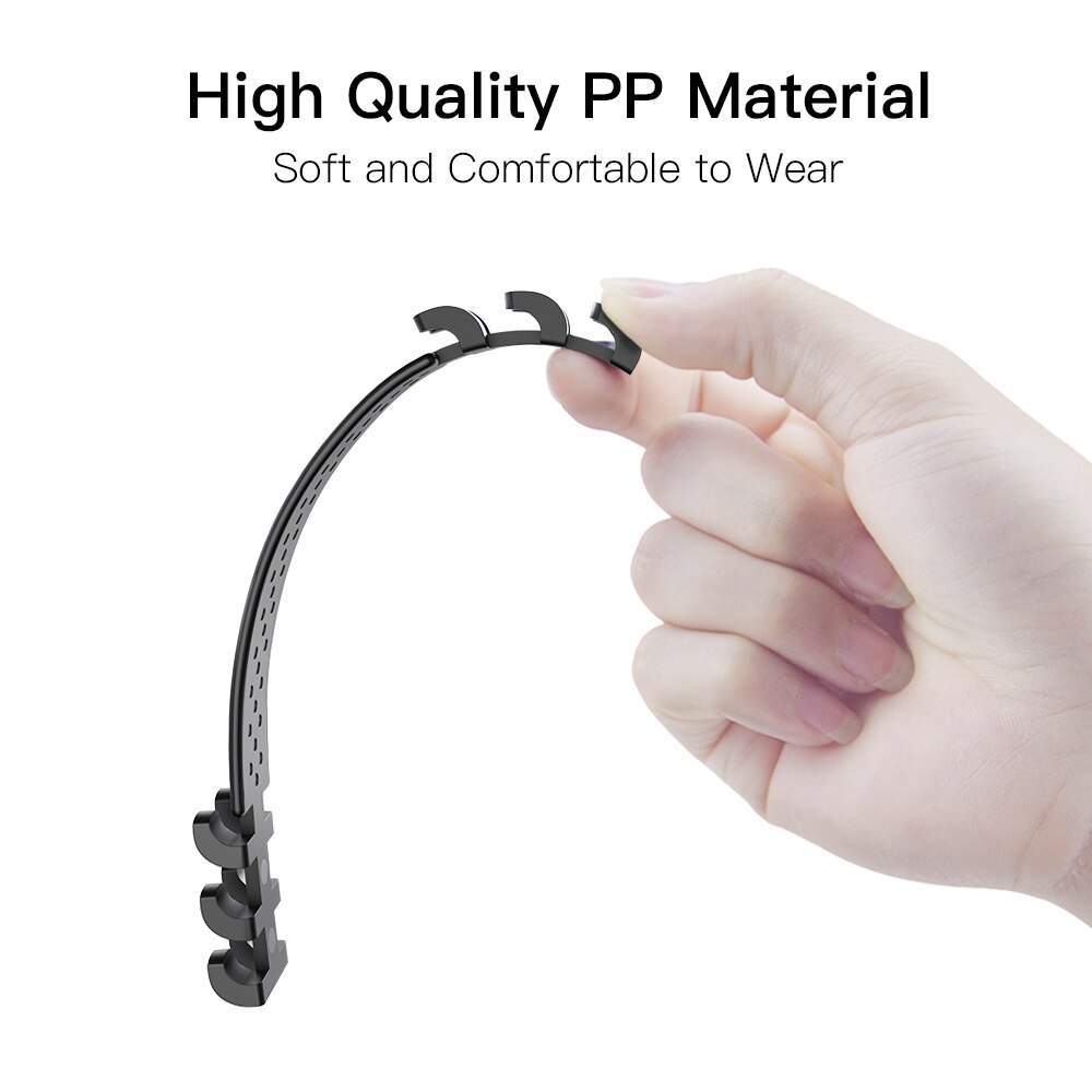 1pc verstelbare gesp haak clip voor masker houder antislip verlichting oorpijn verzorging pe verlengband riem voor gezichtsmasker beschermer