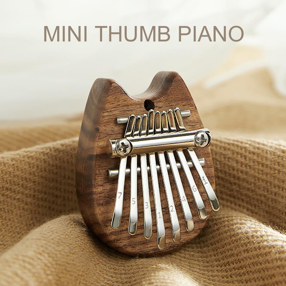 Solid Mbira 8 Keys Kalimba Mini Portable Thumb Piano Kalimba Thumb Piano Wood African Musical Instruments Musician Music