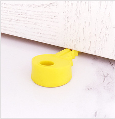 1 pc Nette Schlüssel Stil Silikon Gummi Tür Stopper Anti-Kollision Absturz Sicherheit Türstopper Heimat Dekor Kind Baby Finger schutz Keil: Gelb
