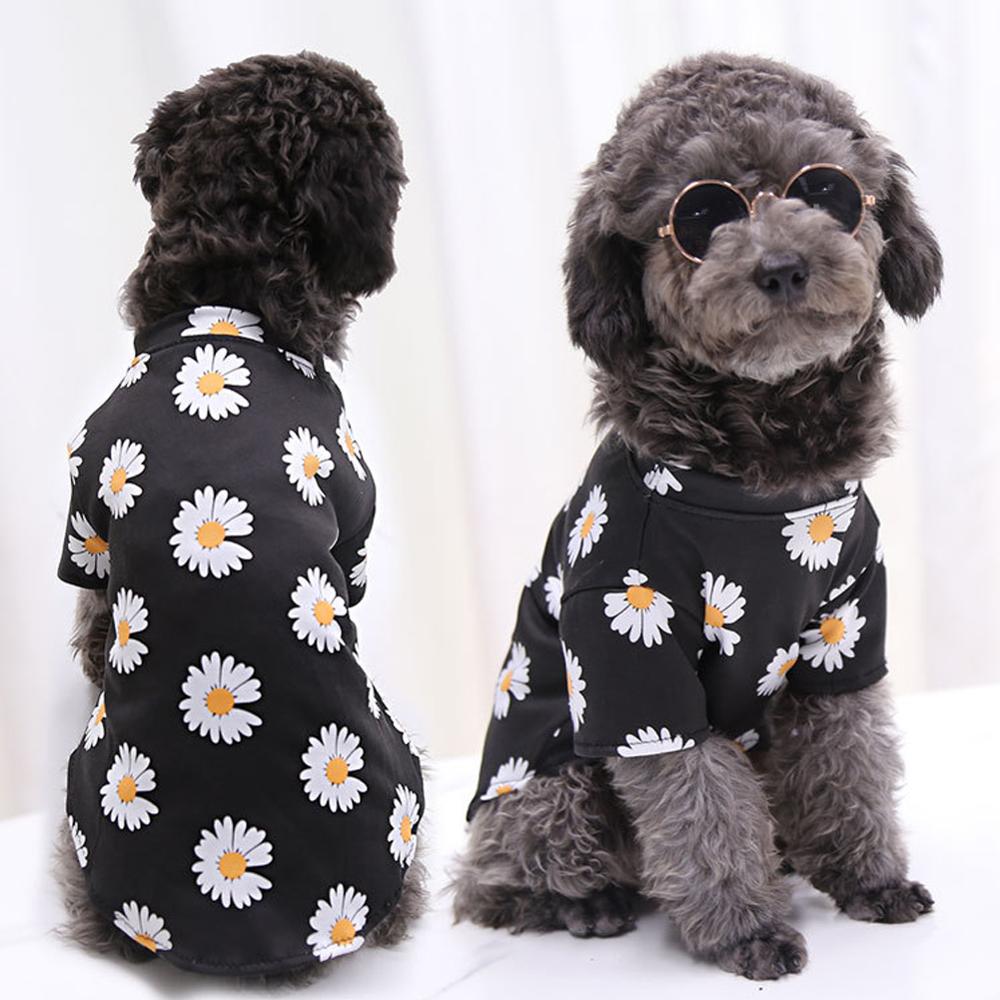 Pet Dog Clothes Dogs Daisy T-Shirt for Small Medium Dogs Puppy Coat Spring Summer Travelling Outfit Cloth Teddy Bichon Chihuahua