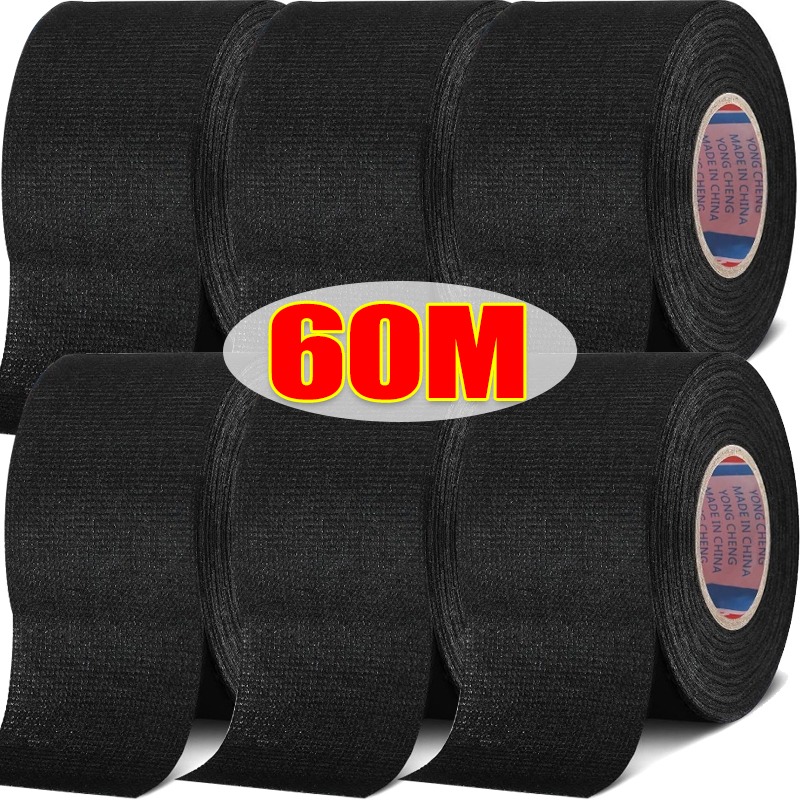 Hitzebeständiges, selbstklebendes Stoffband für Kfz-Kabelband, Kabelbaum, Kabelbaum, elektrisches Wärmetuch, 9 mm, 15 mm, 19 mm, 25 mm
