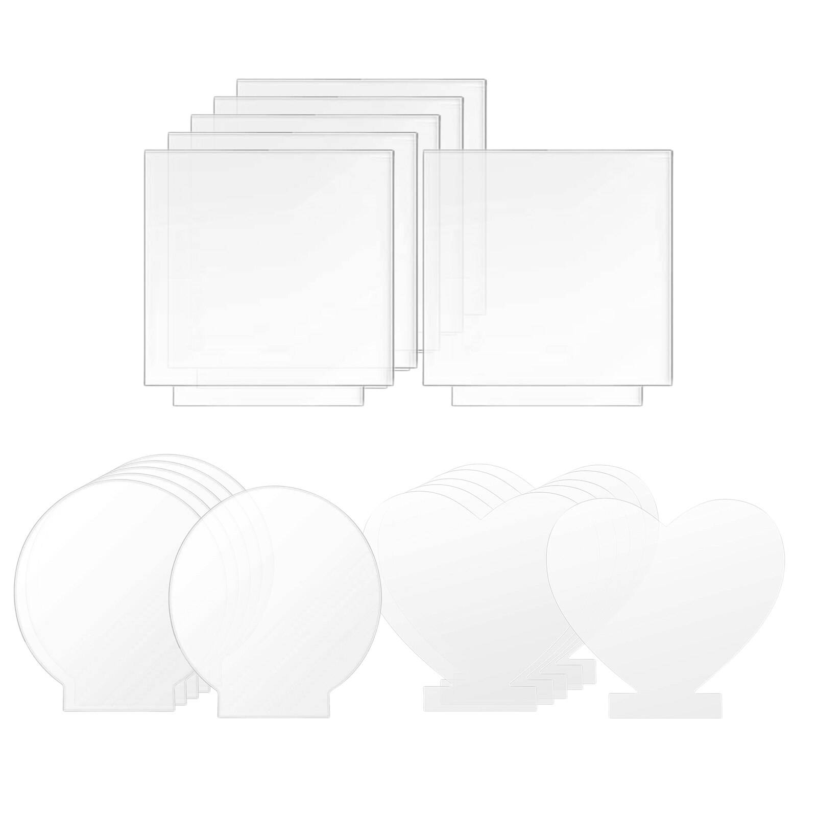 6x Acrylic Sheets for Light Base Clear Cast Panel for Signs Craft Supplies
