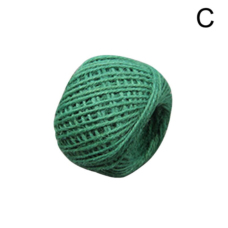 Kleurrijke Jute Twine Linnen Touw String Verpakking Wikkelen Lint 50M Arts Ambachten Diy Geschenkdoos String Cord Wedding Tags decor: 03