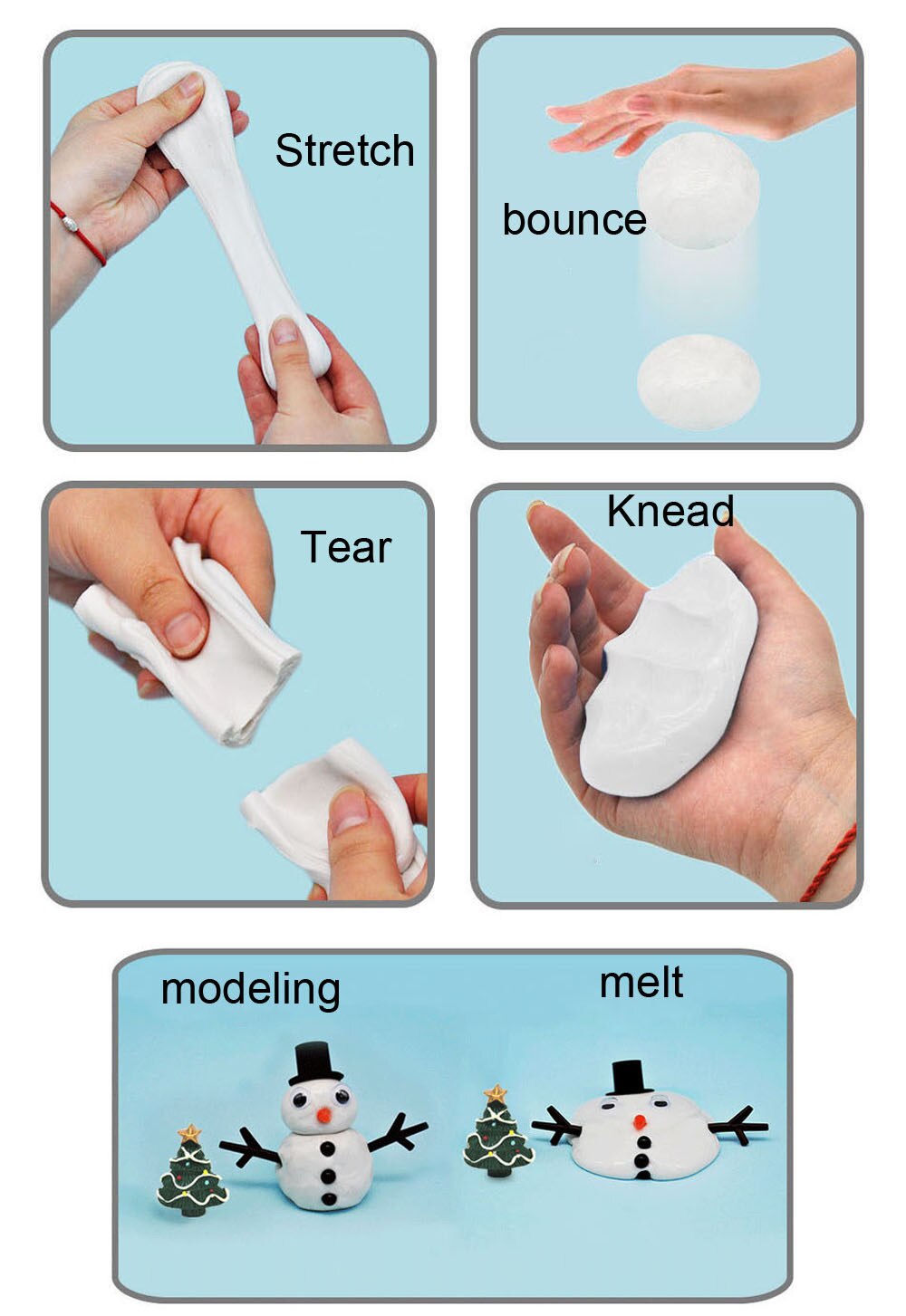 Magie Schmelzen Schneemann DIY Schneemann Bauen Es Zu Uhr Es Schmelzen Schleim Neue Spielzeug