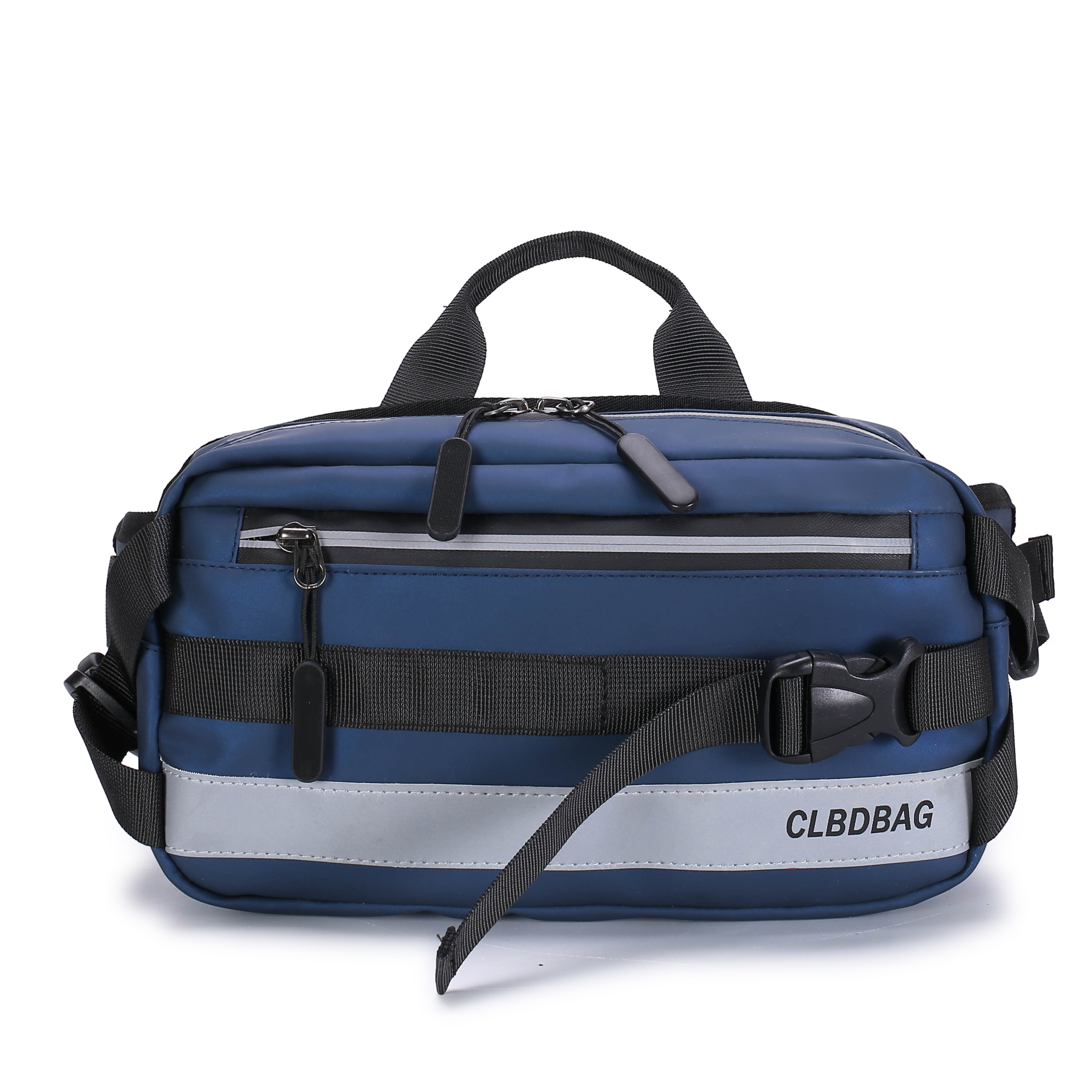 Reflektierende gürteltasche für damen, wasserdichte hüfttasche, herren-bauchtasche, reise-umhängetasche, brusttasche, unisex-hüfttasche: Blau