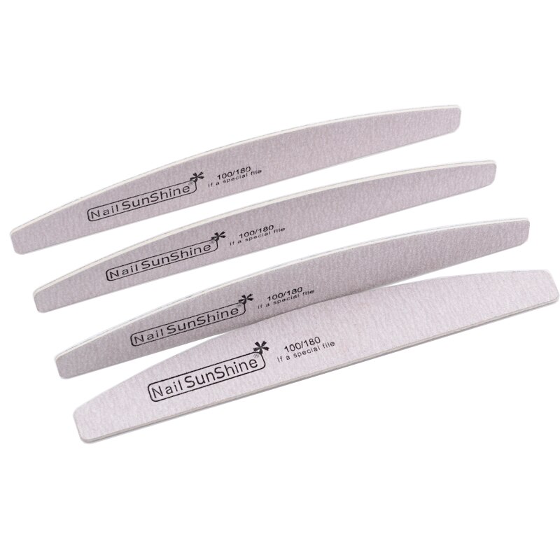 25 stks Nail File Buffer Grijs Nail Sunshine Nail Benodigdheden voor Professionals 100/180 Grit Schuren ultradunne Salon Art gereedschap