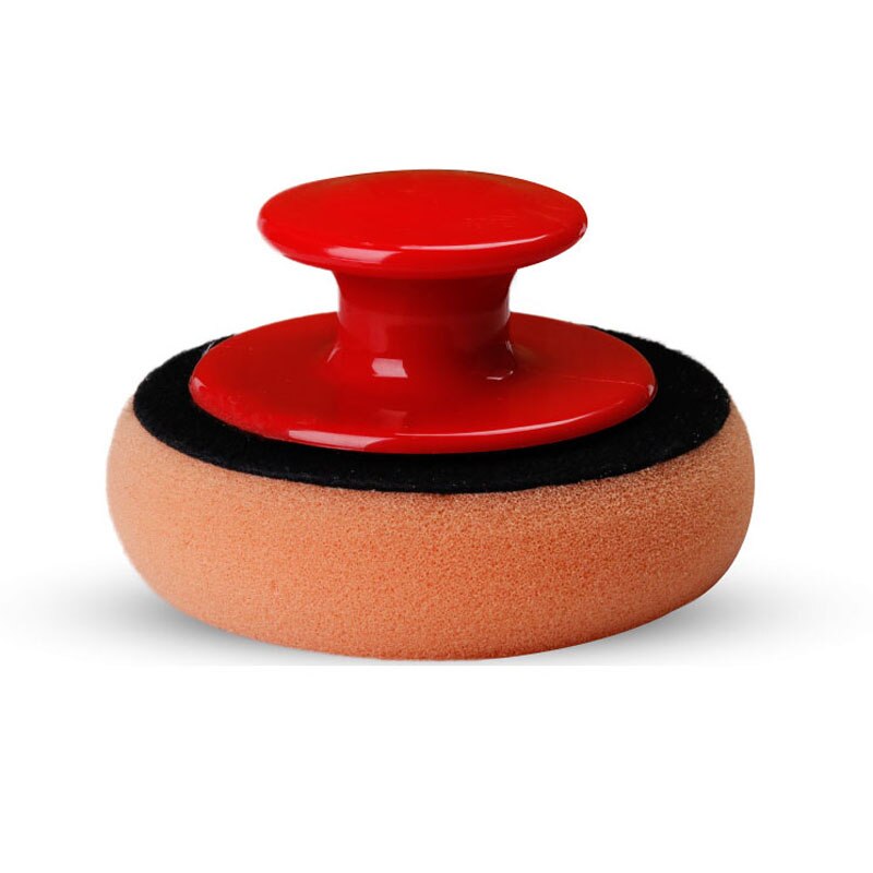 Almohadillas aplicadoras de microfibra para lavado de cera de coche, Kit de esponja de espuma de limpieza, paño de rizo, mango de agarre, estilo de coche, 1 pieza