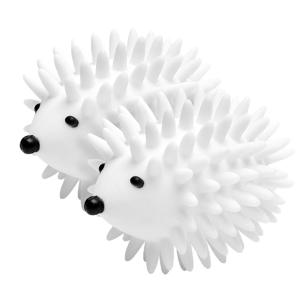 2pcs Reusable Hedgehog Dryer Ball Washing Ball Plush Hair Catcher Laundry Ball For Washing Machine Home School: Default Title