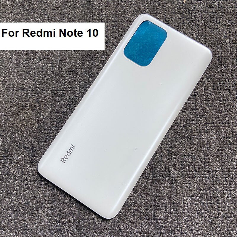 Battery Cover For Xiaomi Redmi Note 10 Pro 5G Max Back Housing Glass Rear Door Case Panel With Adhesive Sticker: Note 10 white