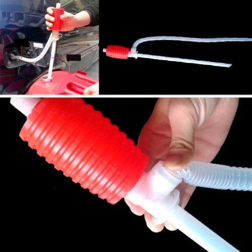 Car Truck Fuel Oil Gasoline Diesel Transfer Hand Pump Sucker Manual Siphon Suction Water Chemical Liquid