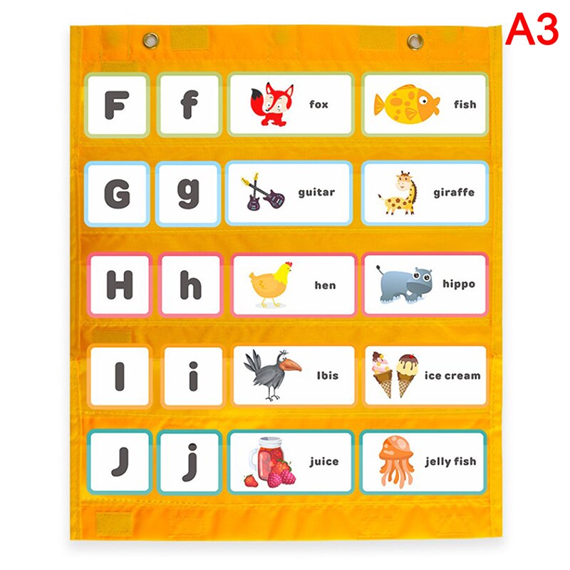 Teacher Class Schedule Magnetic Pocket Chart Double-Sided 5+2 Pocket Wall Hanging Office Schedule Pocket Chart Activity: A3