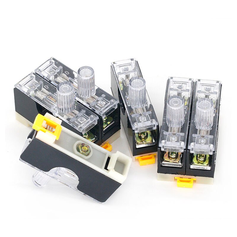 FS-101 Din Rail Mount Single Pole 6X30mm Fuse Holder Glass fuse tube fuse casing