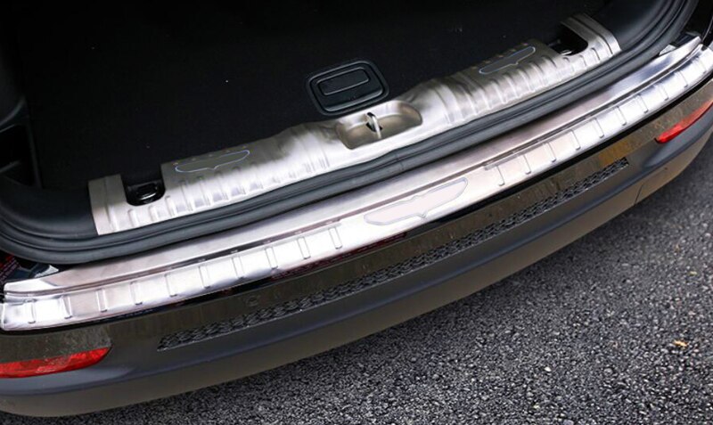 For Jeep Compass Exterior Accessories Rear Trunk Boot Bumper Guard Sill Plate Protective Cover Molding Steel