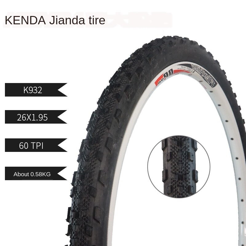 MTB Bicycle Tyre 26x1.25 26x1.5 26x1.75 26x1.95 26x2.125 26x1-38mm All Kenda26er MTB tyre Mountain Bike Tires: K932 26X1.95