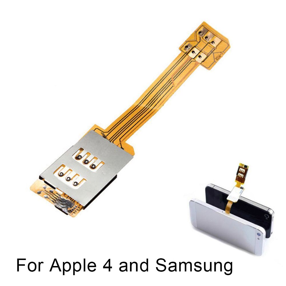 Dual Sim-kaart Dubbele Adapter Converter Compatibel Mobiele Telefoon Iphone Samsung Jr Deals: For iPhone4 and Sams