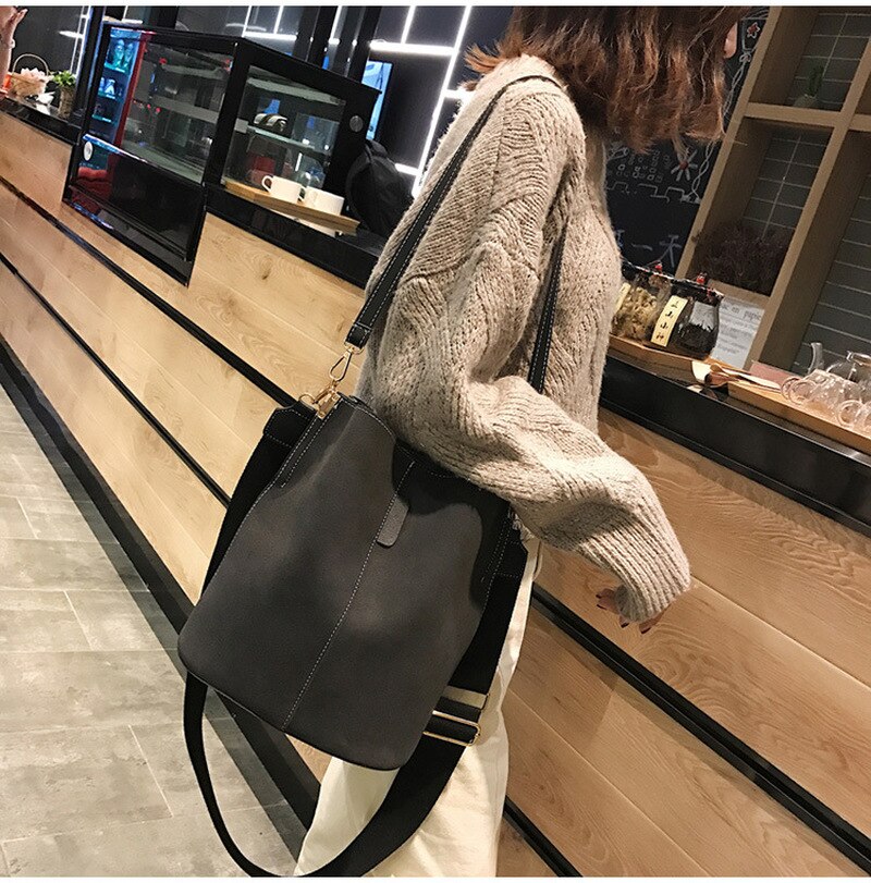 Dames schoudertassen handtassen dames scrub dagelijkse reis crossbody tas meisjes tassen dames handtassen emmer  b053