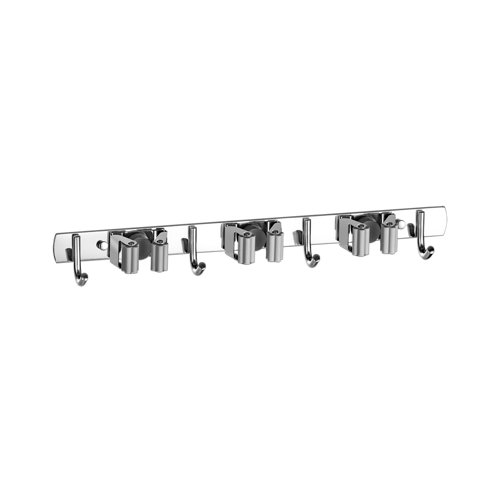 Bezem Houder Zware Praktische Clip Mop Organizer Wall Mount Haak Roestvrij Staal Opslag Ruimtebesparend Hanger Multifunctionele