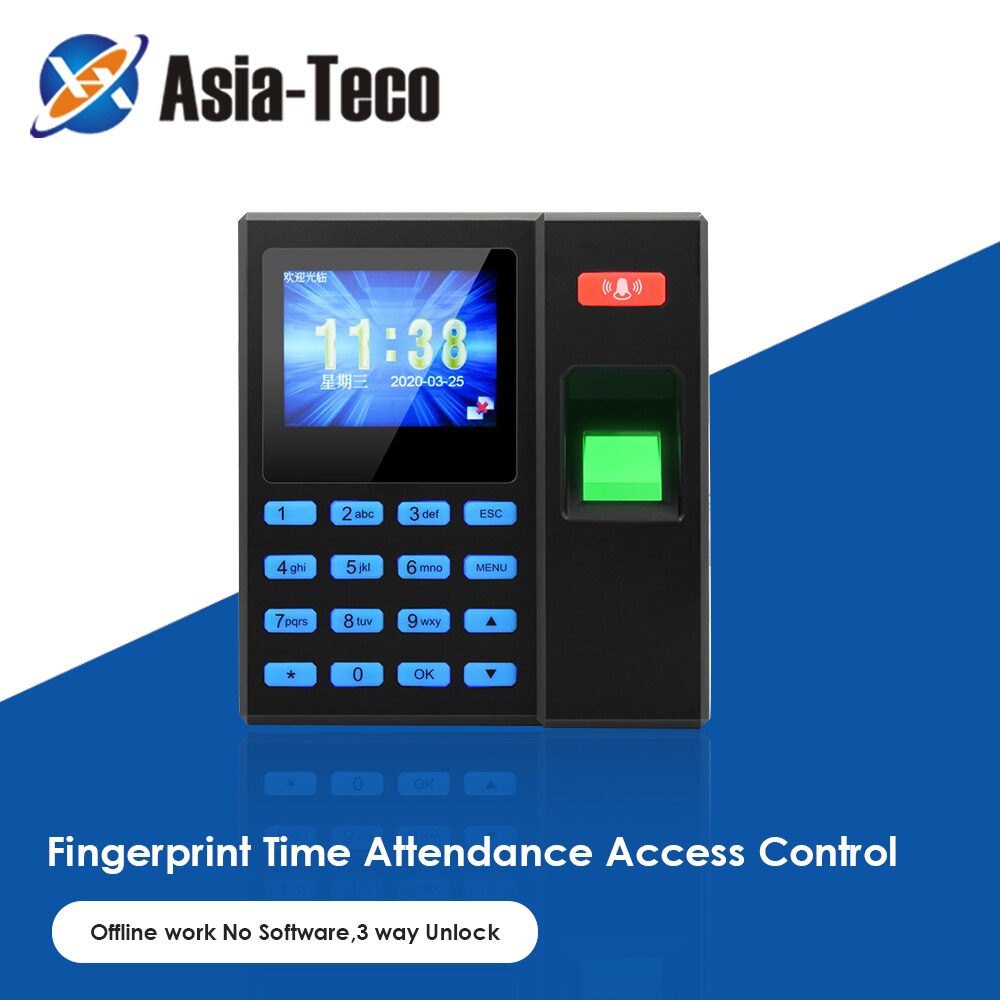 Fingerprint Recogn ID Card Reader Access Control System Biometric Time Attendance Access RFID Door Strike Access Control System