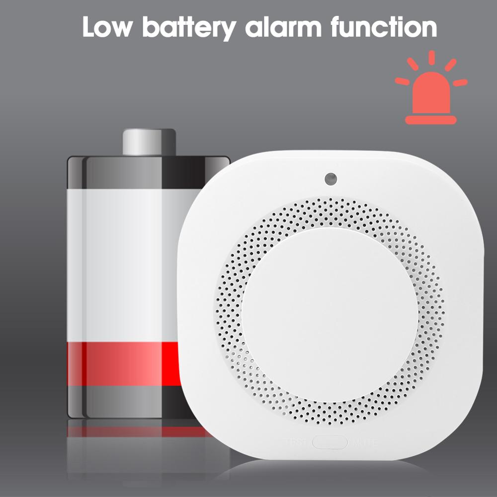 Independent Smoke Detector Fire Protection Sound Light Alarm Sensor Smart Cordless