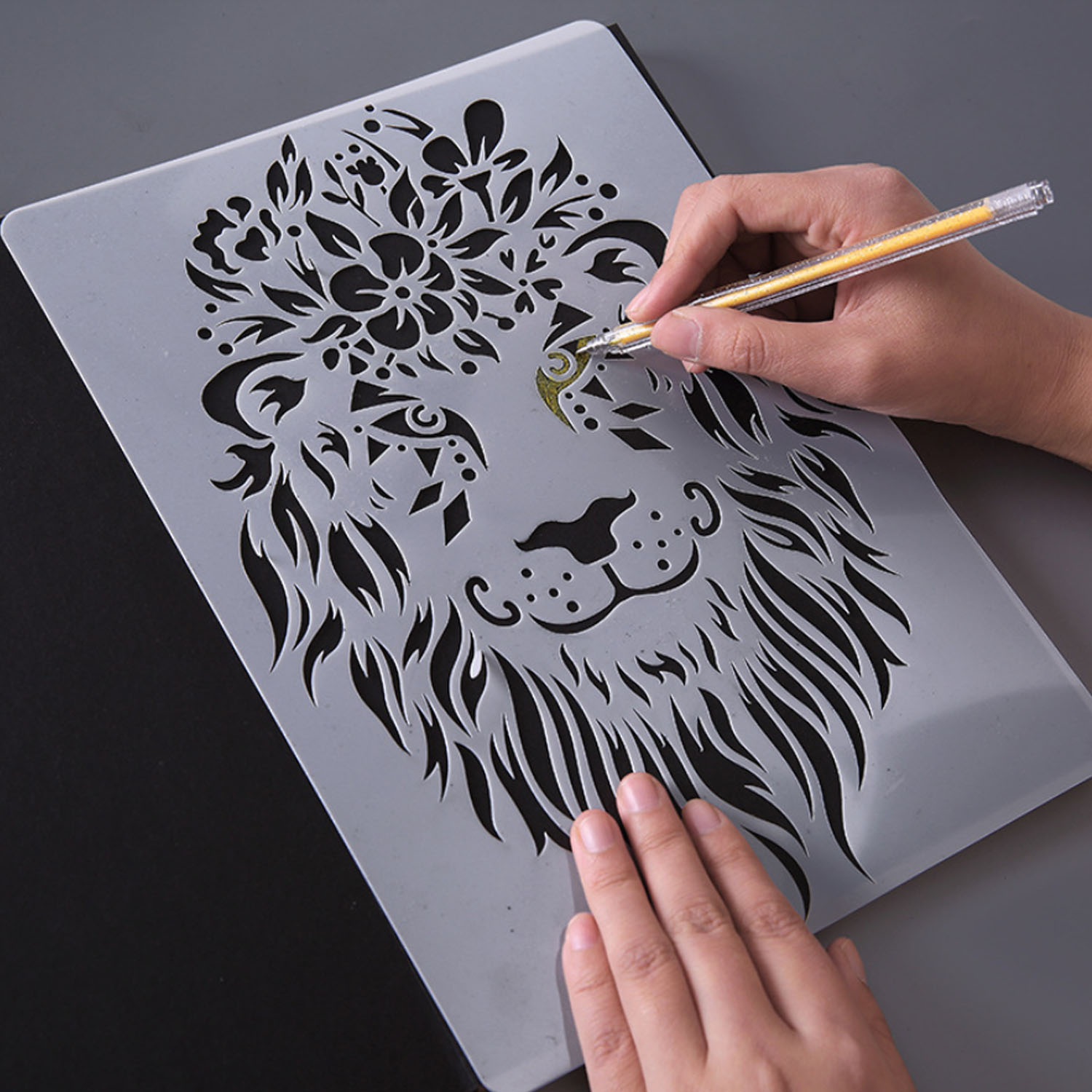 10 Sheet Animal Stencils Drawing Painting Templates for Kids Children DIY Scratching Art Craft Scrapbook Projects
