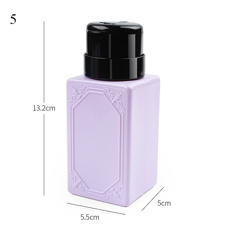 1PC 200ml Empty Pump Cleaner Bottle Dispenser Alcohol Press Lotion Nail Polish Remover Make Up Refillable Container Tools: 5