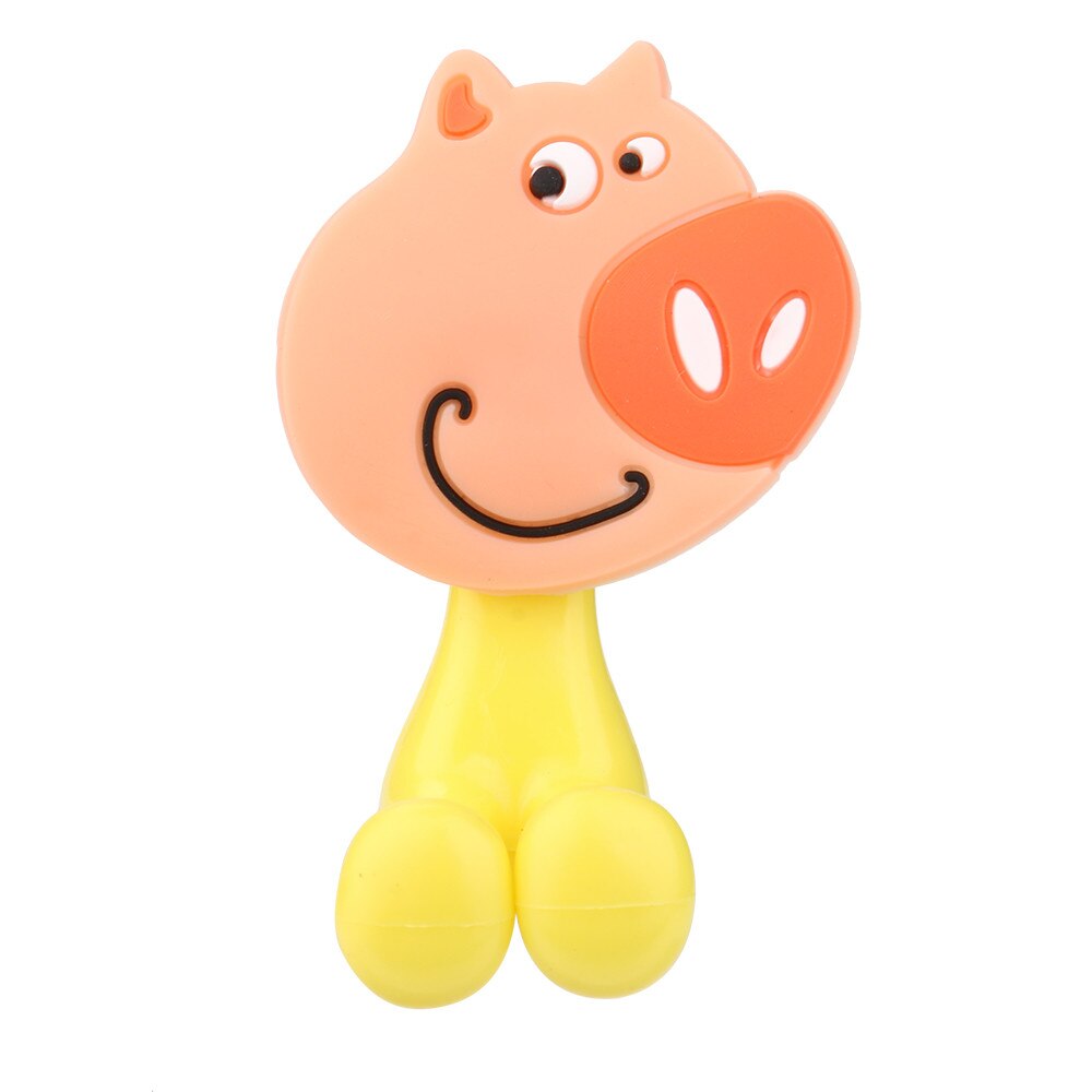 Newest 3D Cute Cartoon Kids Toothbrush Toothpaste Holder Wall Mounted Suction Cup Bathroom Decor Wall Mount Stand 3: C