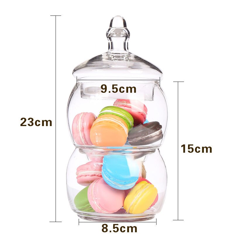 European Glass Jars with Lid Candy Cookie Stash Jar Snacks Dessert Bottle Food Container Storage Tank Home Decoration Modern: B-1.1L
