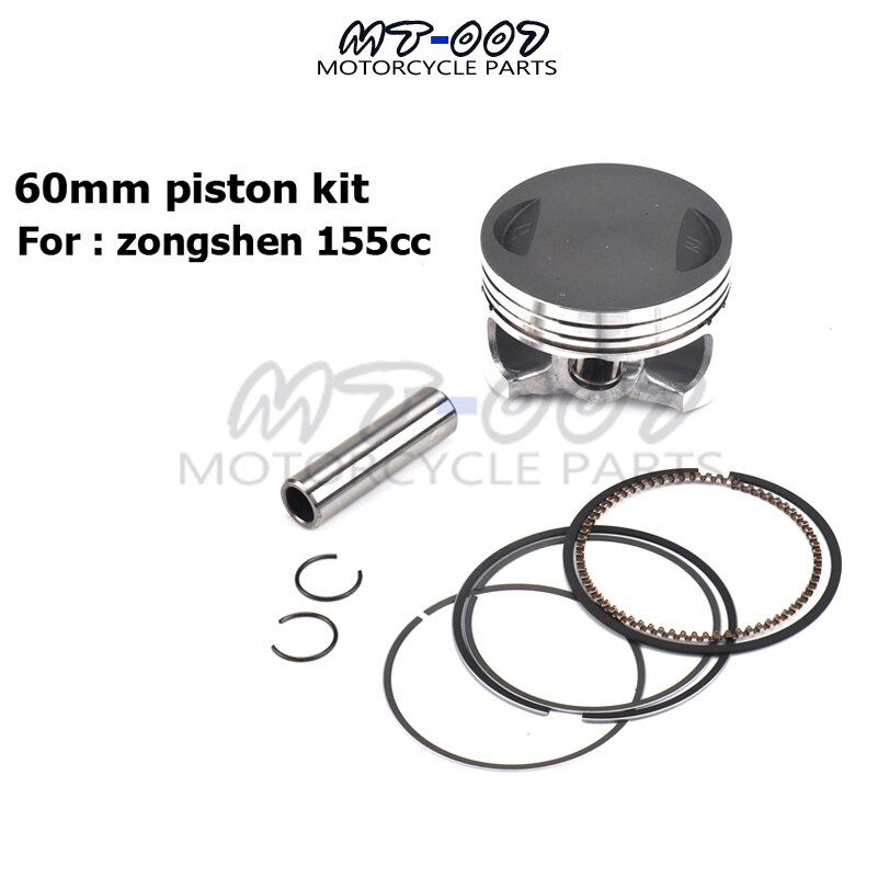 60mm stempelsæt cylinder til zongshen kayo 150 155 155z 160cc snavs pitcykler