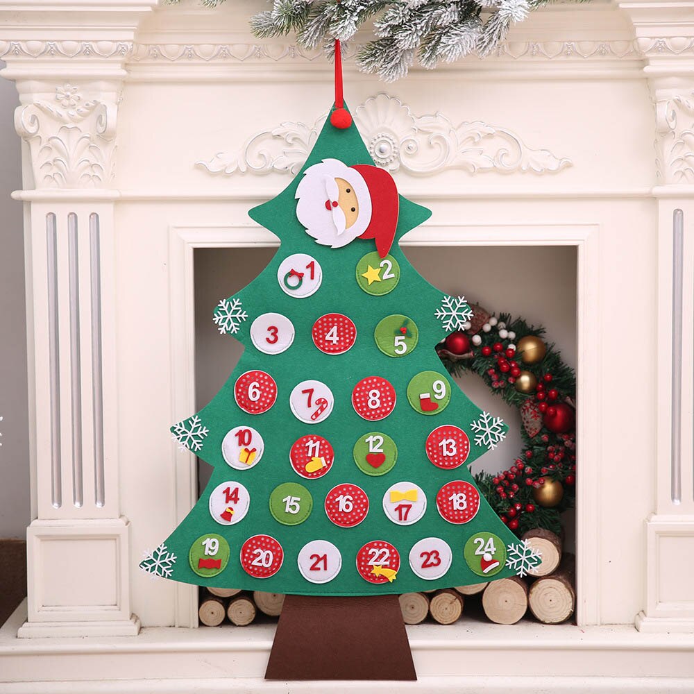 DIY Felt Christmas Tree Advent Calendar Birthday Advent Calendar Fabric