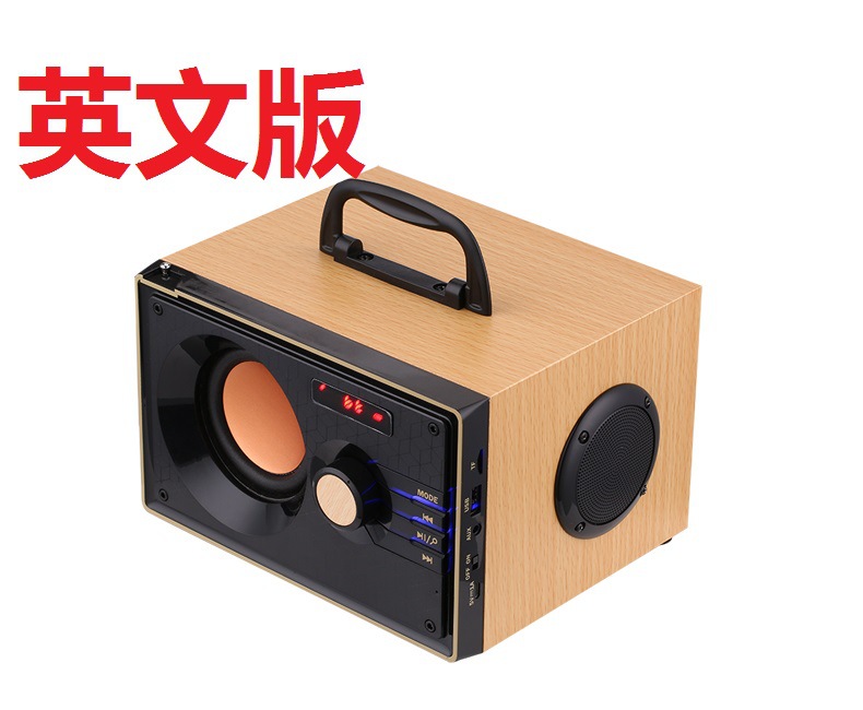 A200 Mini Computer Draadloze Houten Bluetooth Speaker Outdoor Subwoofer Card Audio: Default Title