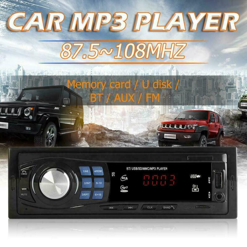 Autoradio Car Radio 12V Bluetooth Car Stereo In-dash 1 Din FM SD USB MP3 MMC WMA Car Radio Player