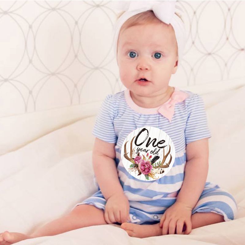 Autocollants de ventre de bébé 1 à 12 mois | Étiquette de partage de Photo mensuelle, neutre, pour la première année