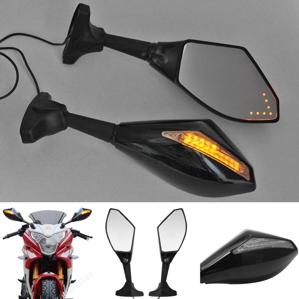 Universele LED Richtingaanwijzer Motorfiets Achteruitkijkspiegel Zijspiegels, verstelbare Achteruitkijkspiegel voor Voor Honda CBR 250 600 900