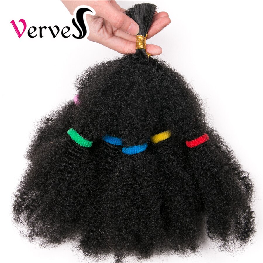 VERVES Culry Synthetic Crochet Braids Hair Extensions 12 inch Ombre Braiding Hair Afro Kinky Bulk Twist Braids Black,Brown,Bug