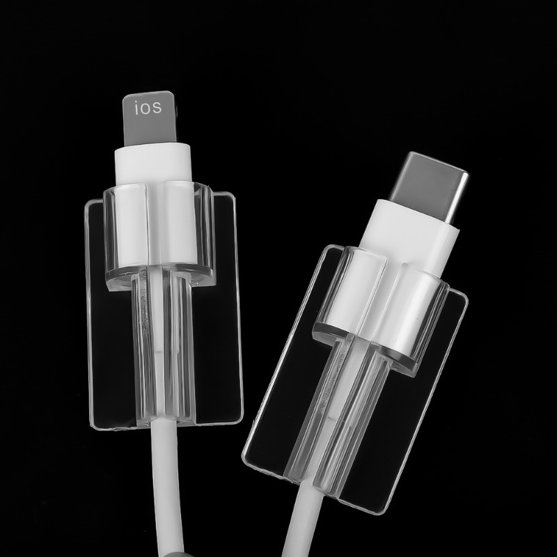 10/1PCS Transparent Cable Protector Cover for Apple iPhone Type C Micro USB Data Cord Universal Charger Wire Clear Case Clip