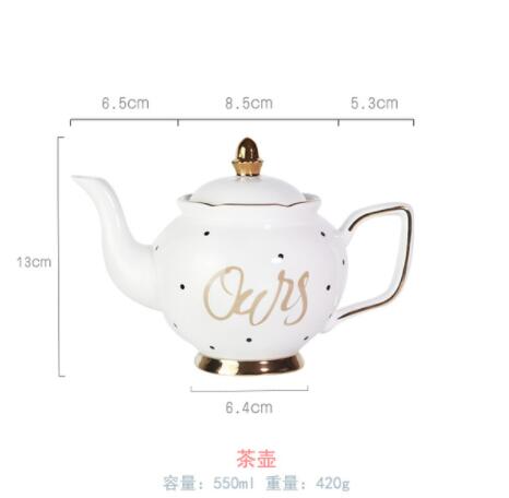 Gold Afternoon Tea Cup Saucer Set Coffee Cup Tea pot Set Tea Tray Bridesmaid: A