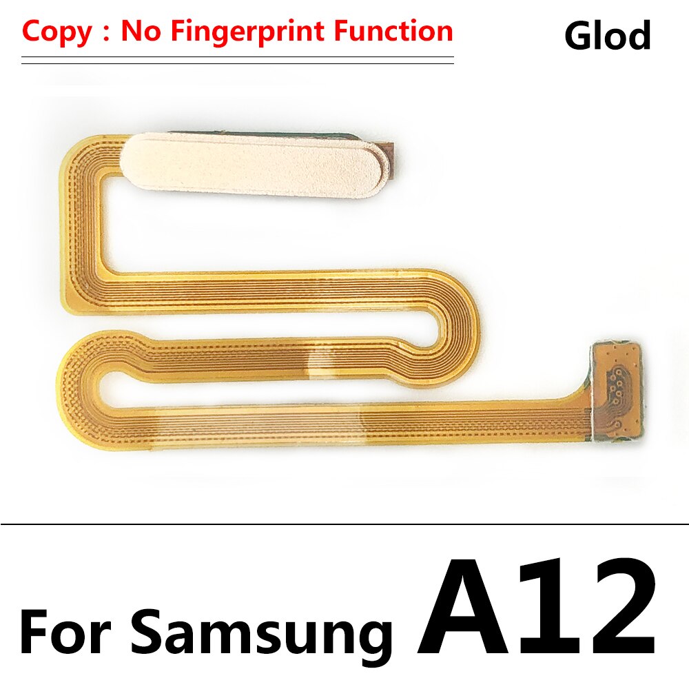 Home Button Return Key Voor Samsung Galaxy A12 A125 A125F Vingerafdruk Sensor Flex Kabel Met Power On Off Flex kabel: A12 Gold Copy