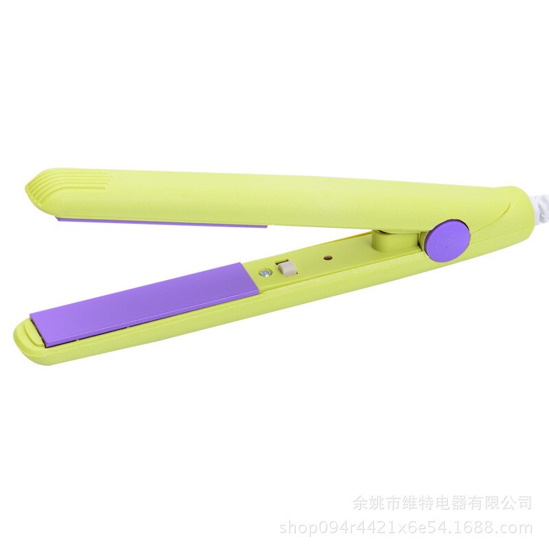Mini céramique électronique défriser les cheveux fer Chapinha défriser les fers ondulés cheveux sertisseur outils de coiffage 220V: yellow Straight