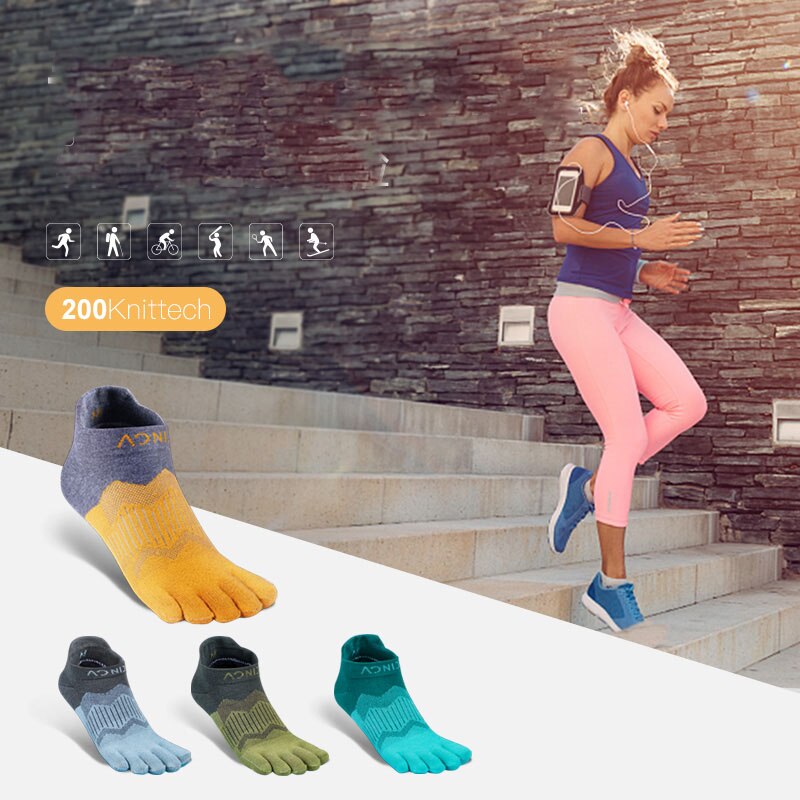 AONIJIE 2 Pairs Außen Socken Schnell Trocknend Fünf Kappe Socken Tragbare Toesocks Für Camping Wandern Trail Running Jogging E4810 E4806