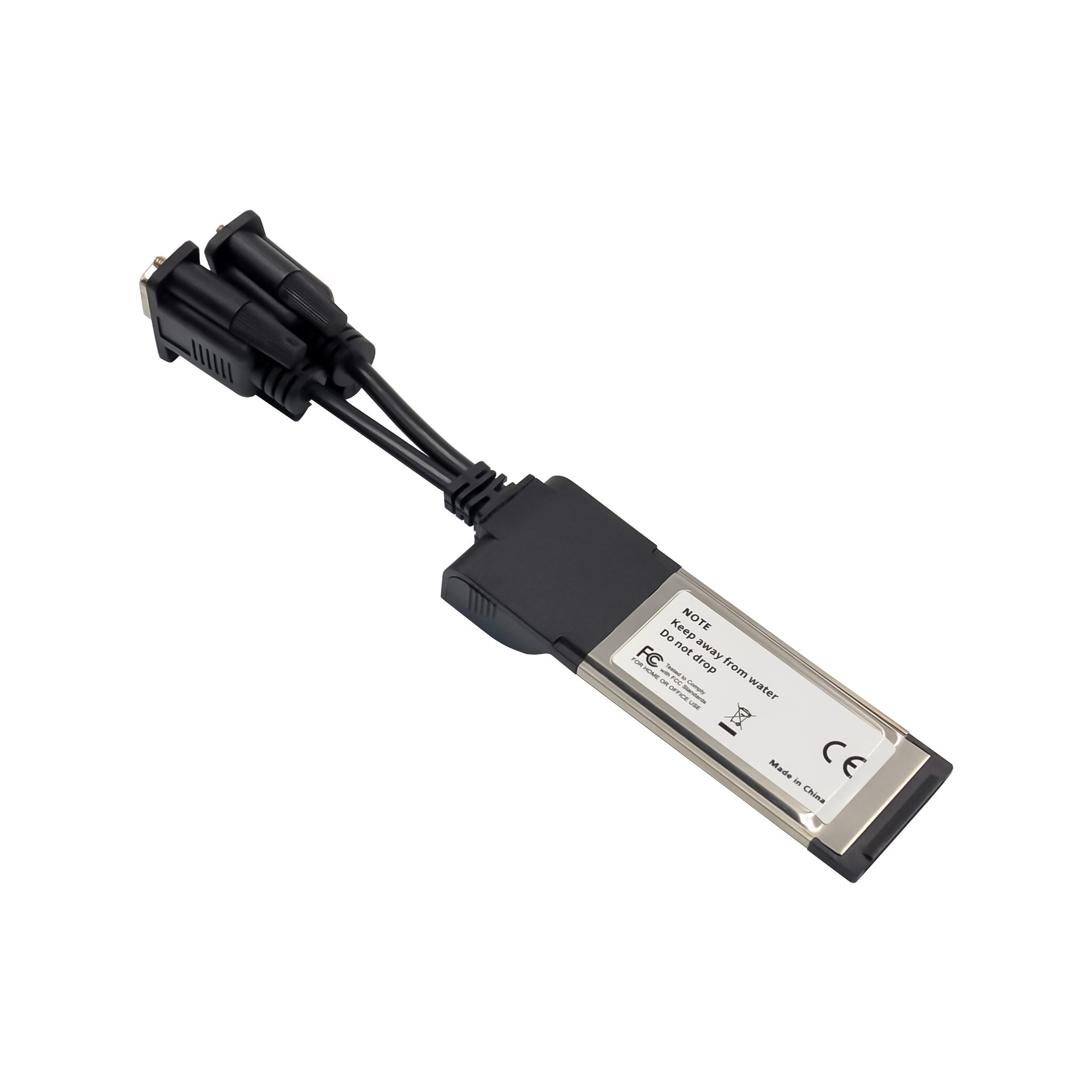 2 Poorten RS232 34Mm Expresscard Dual Seriële Poort DB9 Com RS-232 Uitbreidingskaart Voor Laptop Mcs7720 Chipset