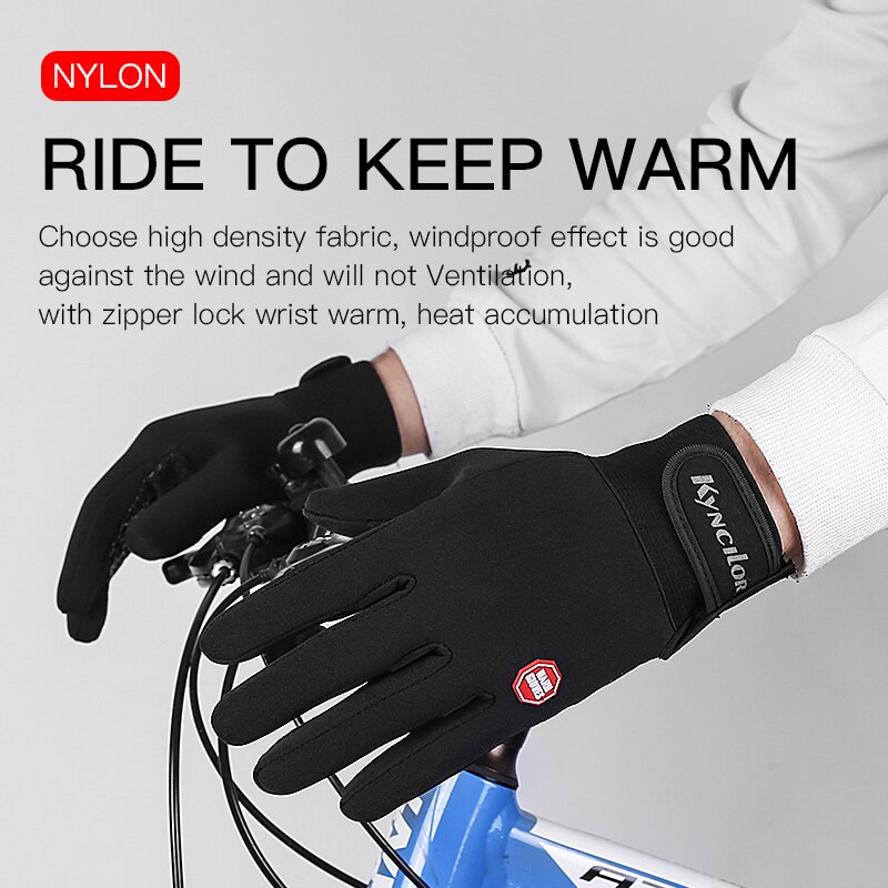 Winter Men Cycling Gloves Full Finger Touch Screen Waterproof Windproof Sport MTB Road Bike Warmer Bicycle Motorcycle Mitten