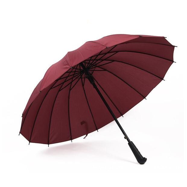 Semi-automatic Wind Resistant Long Handle Umbrella Men And Women Outdoor Rainy Umbrellas 16 Ribs Big Windproof Umbrellas Rain