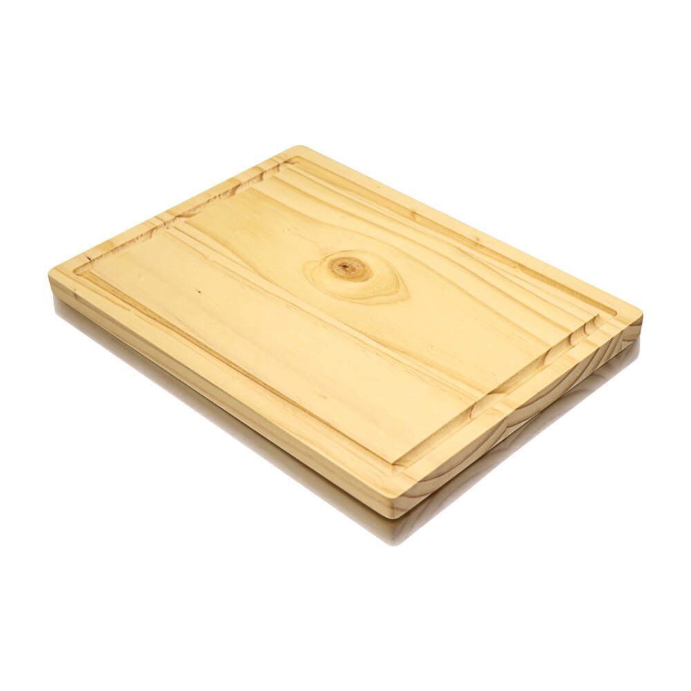 Jaswehome Rectangular Pinewood Cutting Board Light Color Wood Chopping Blocks Cheese Board Kitchen Boards With Juice Groove