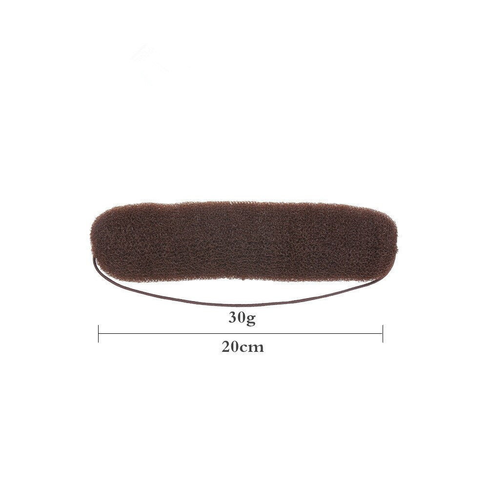 Hair Dispenser Sponge Bump Hollywood Style Rubber Band Strip Knit Hair Curler Long Hair Styling Tools Accessories: Brown20cm