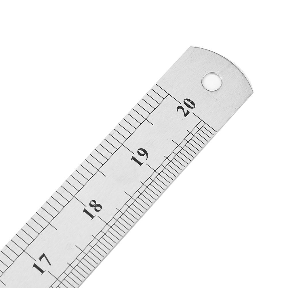 1PC 15cm/20cm/30cm/40cm/50cm Double Side Scale Stainless Steel Straight Ruler Measuring Tool School Office Supplies For Students