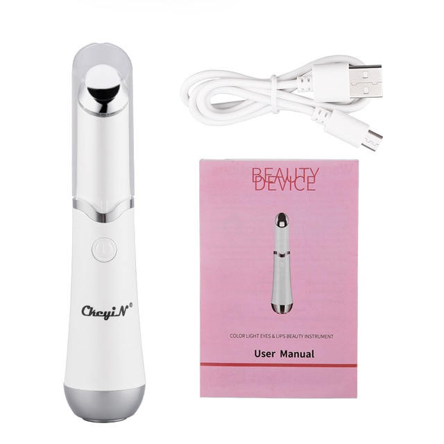 Compress Eye Massager LED Photon Eye Massage Bar Light Therapy Vibrating Skin Tighten Lift Eye Bag Anti Wrinkle Beauty Wand: Default Title