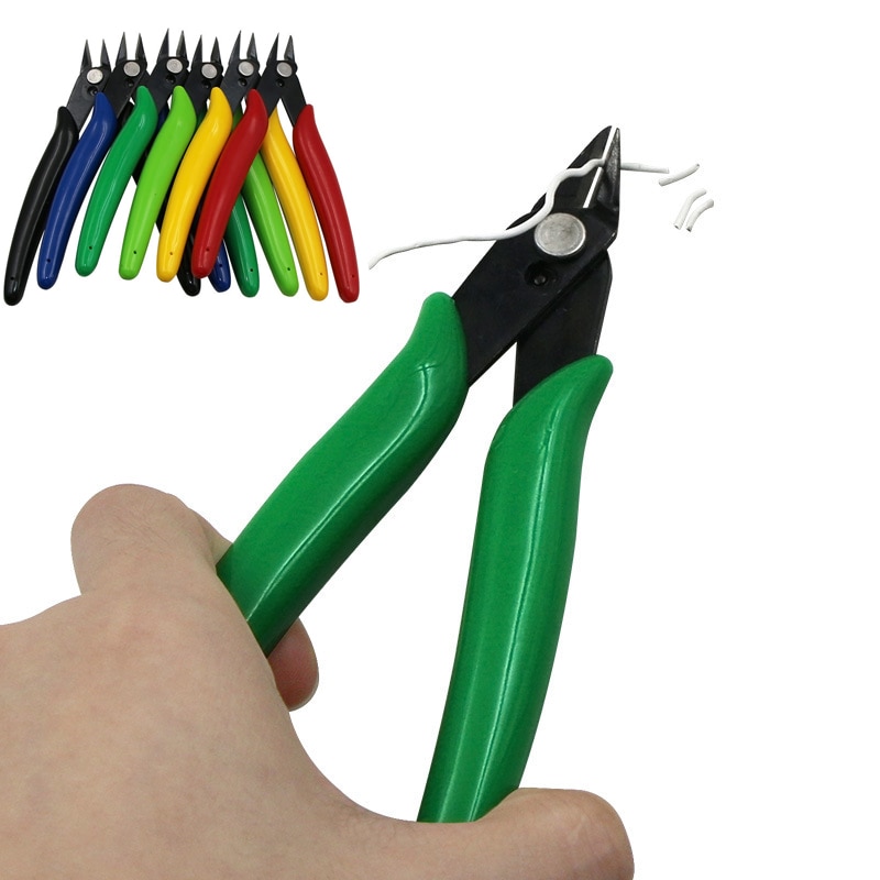 1 stuk elektronische diagonale tang, draadknipper, antislip zijkniptang, vlakkniptang, mini diagonale tang, handgereedschap