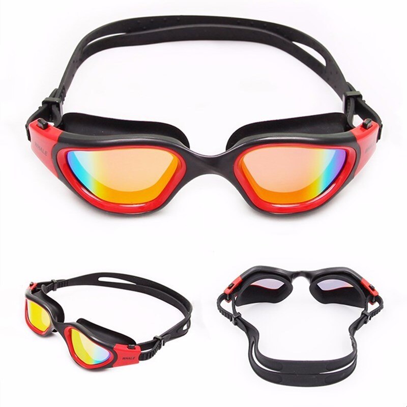 Grote-Frame Zwembril Waterdicht En Anti-Fog Hd Uv-bescherming Lenzen Plating Volwassen Zwembril Voor Man en Vrouw