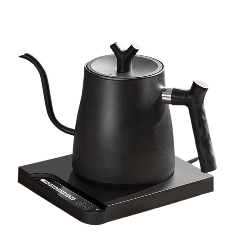 A36t-1000ml snabbvärmande vattenkokare 304 elektriska vattenkokare i rostfritt stål och kaffekokare automatisk avstängning: Svart